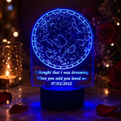Lampe Personnalisée – Carte des Étoiles