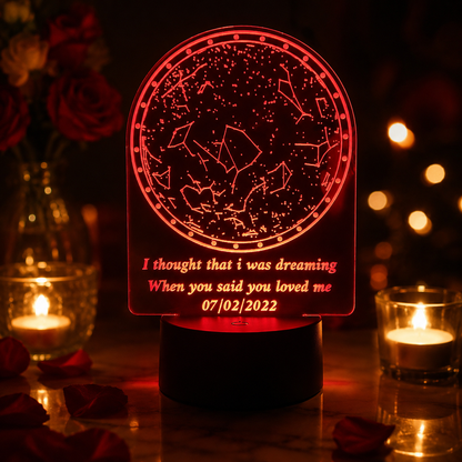 Lampe Personnalisée – Carte des Étoiles