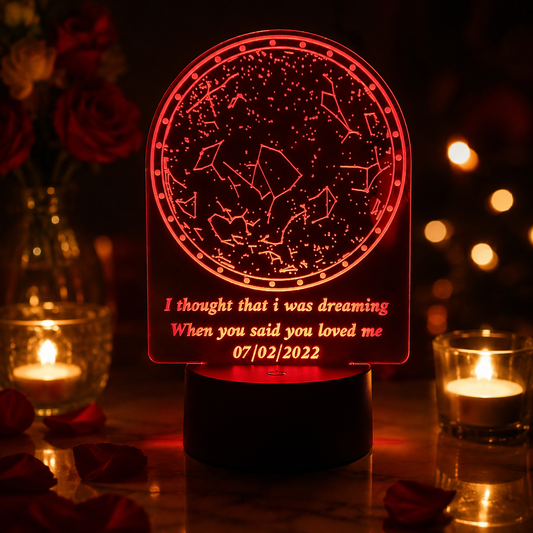 Lampe Personnalisée – Carte des Étoiles