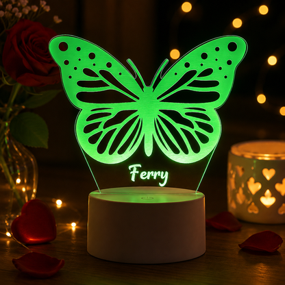 Lampe Personnalisée – Papillon Lumineux