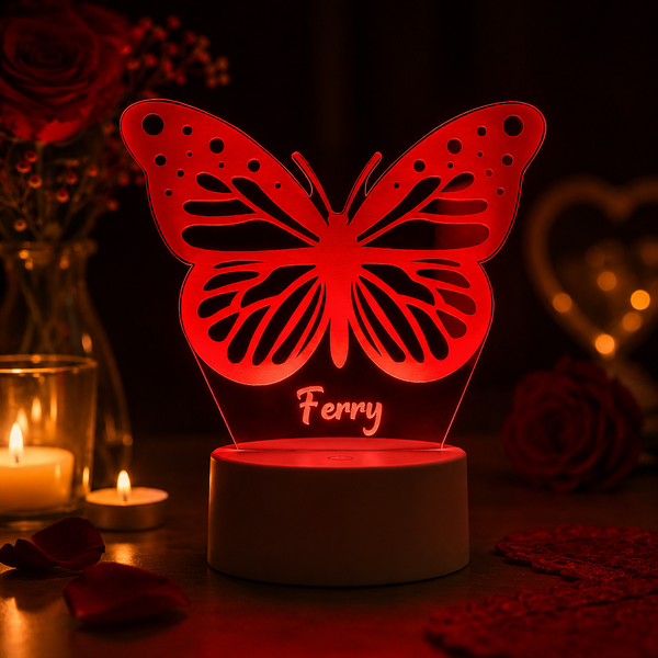 Lampe Personnalisée – Papillon Lumineux