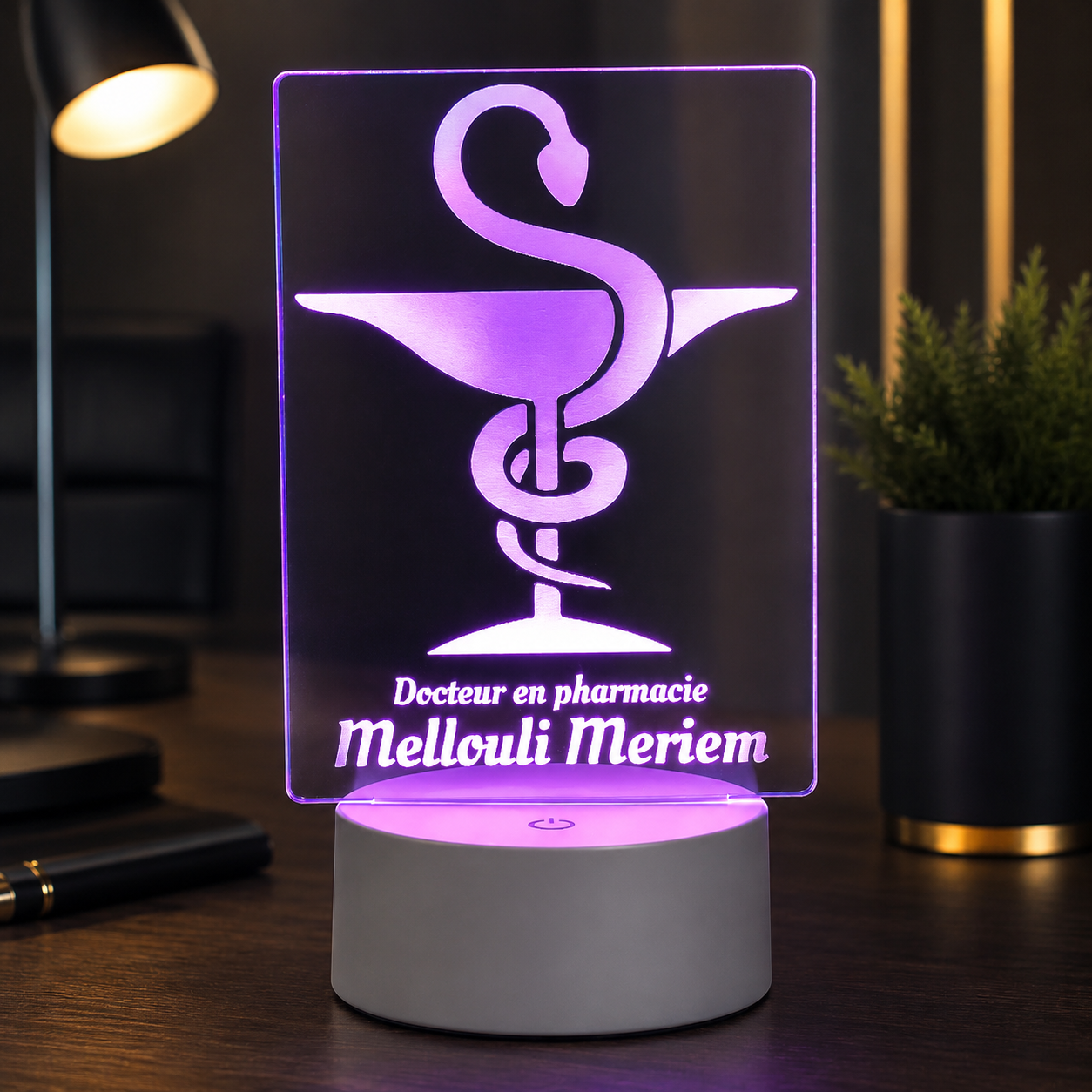 Lampe Personnalisée – Symbole de la Pharmacie