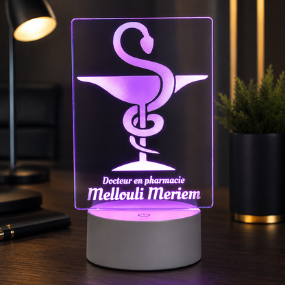 Lampe Personnalisée – Symbole de la Pharmacie
