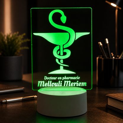 Lampe Personnalisée – Symbole de la Pharmacie