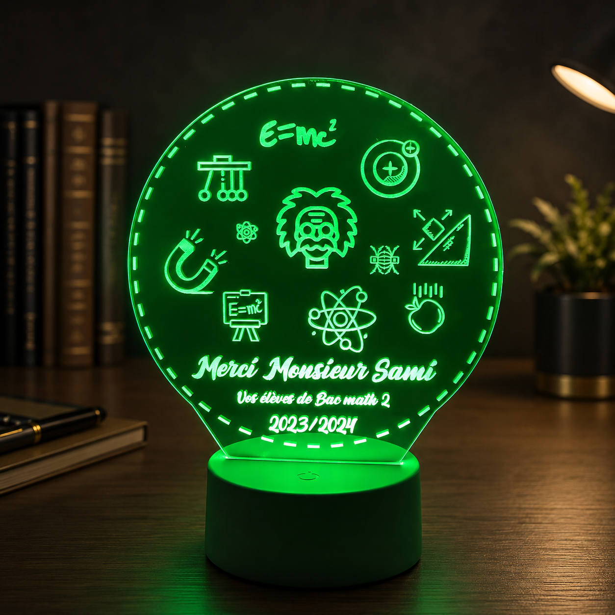 Lampe Personnalisée – Merci Monsieur le Professeur