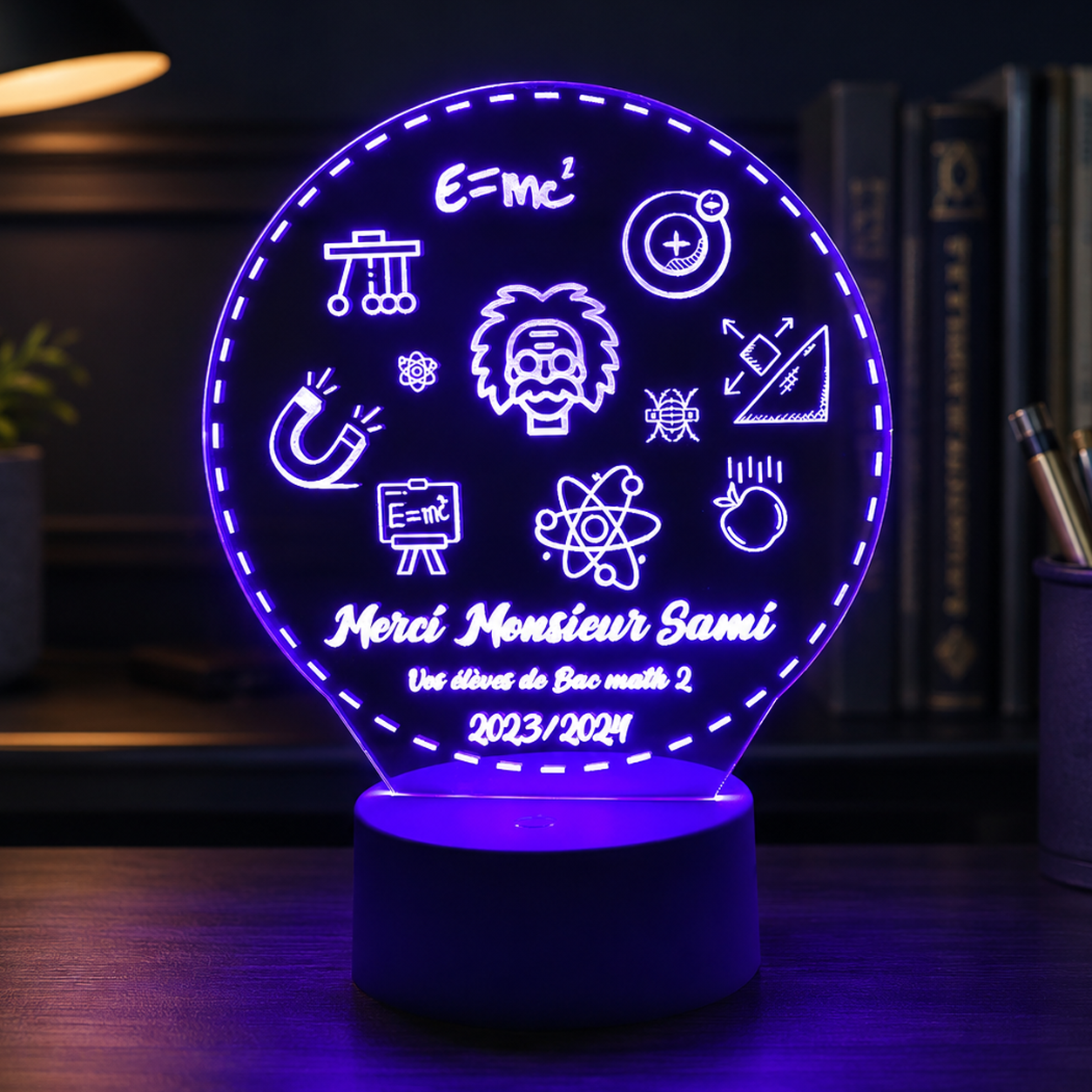 Lampe Personnalisée – Merci Monsieur le Professeur
