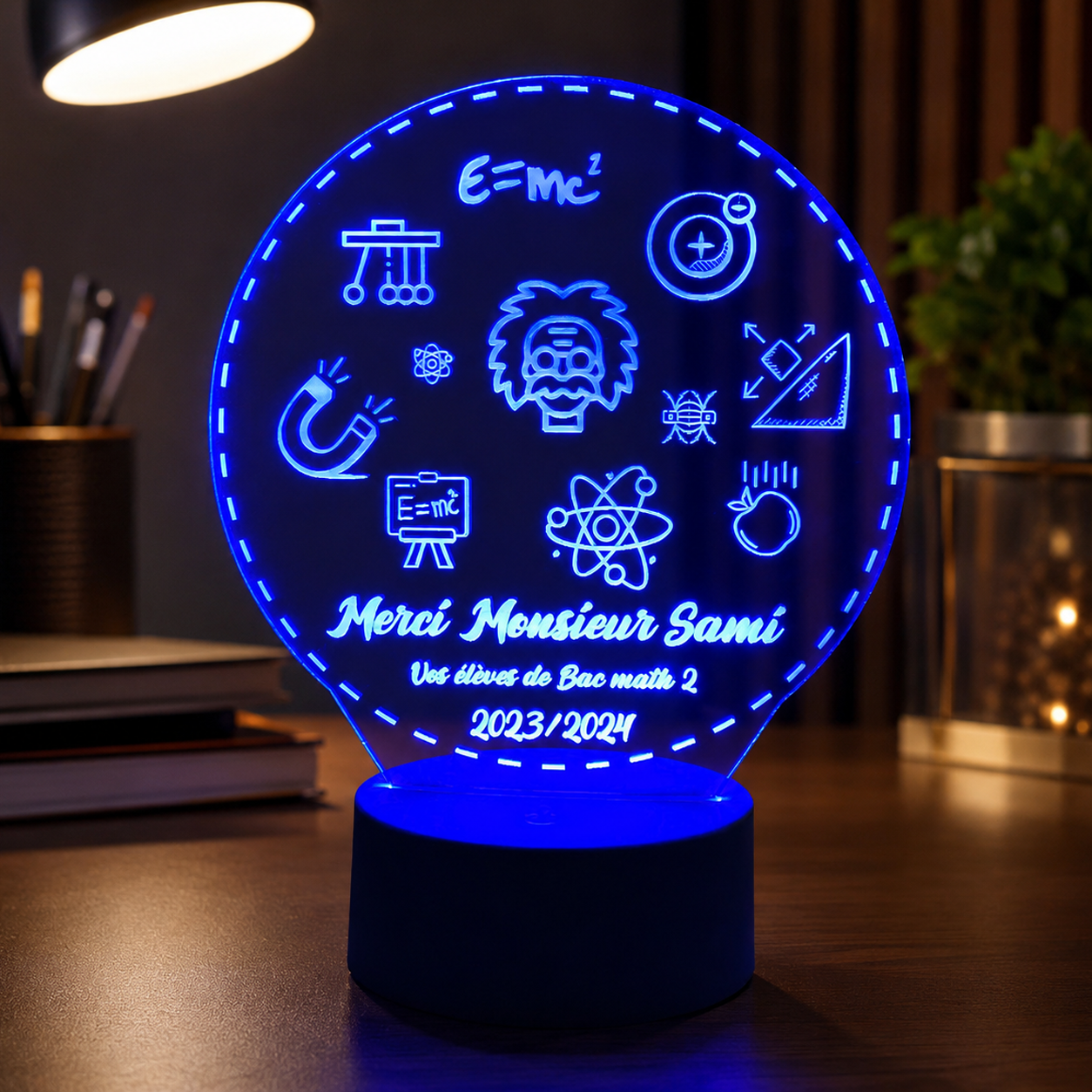 Lampe Personnalisée – Merci Monsieur le Professeur
