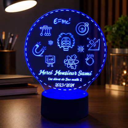 Lampe Personnalisée – Merci Monsieur le Professeur