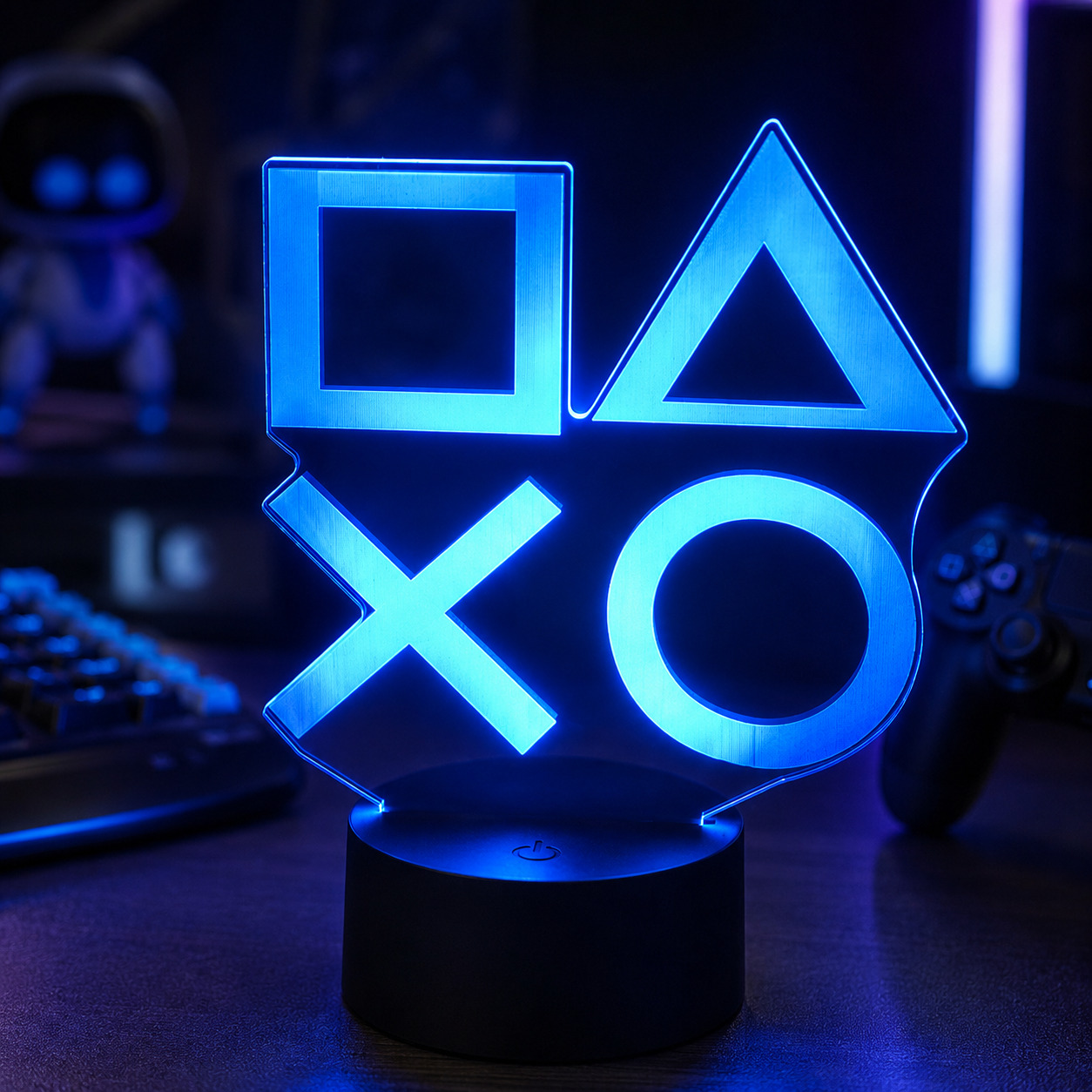Lampe Playstation Croix Rond Carré Triangle