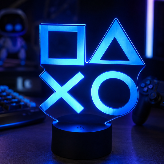 Lampe Playstation Croix Rond Carré Triangle
