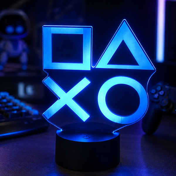 Lampe Playstation Croix Rond Carré Triangle