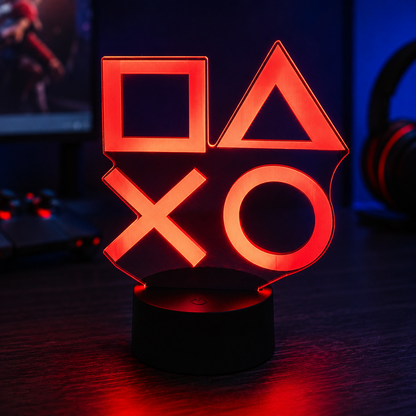 Lampe Playstation Croix Rond Carré Triangle