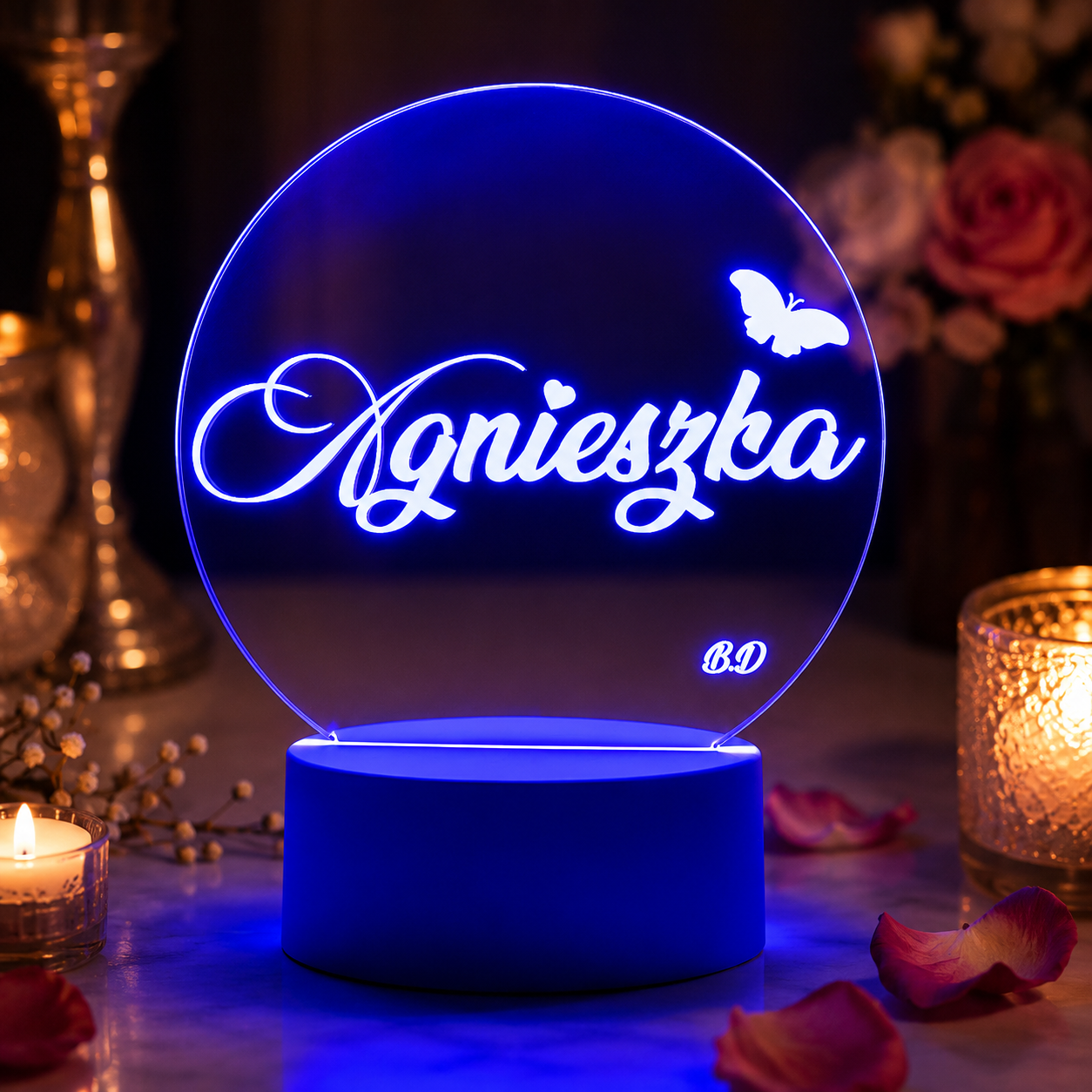 Lampe Personnalisée – Prénom Circulaire Français