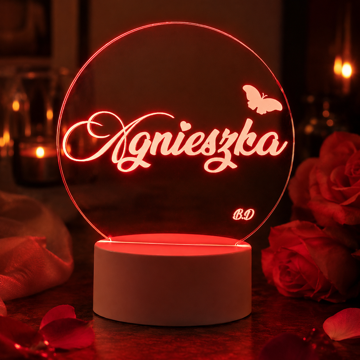 Lampe Personnalisée – Prénom Circulaire Français