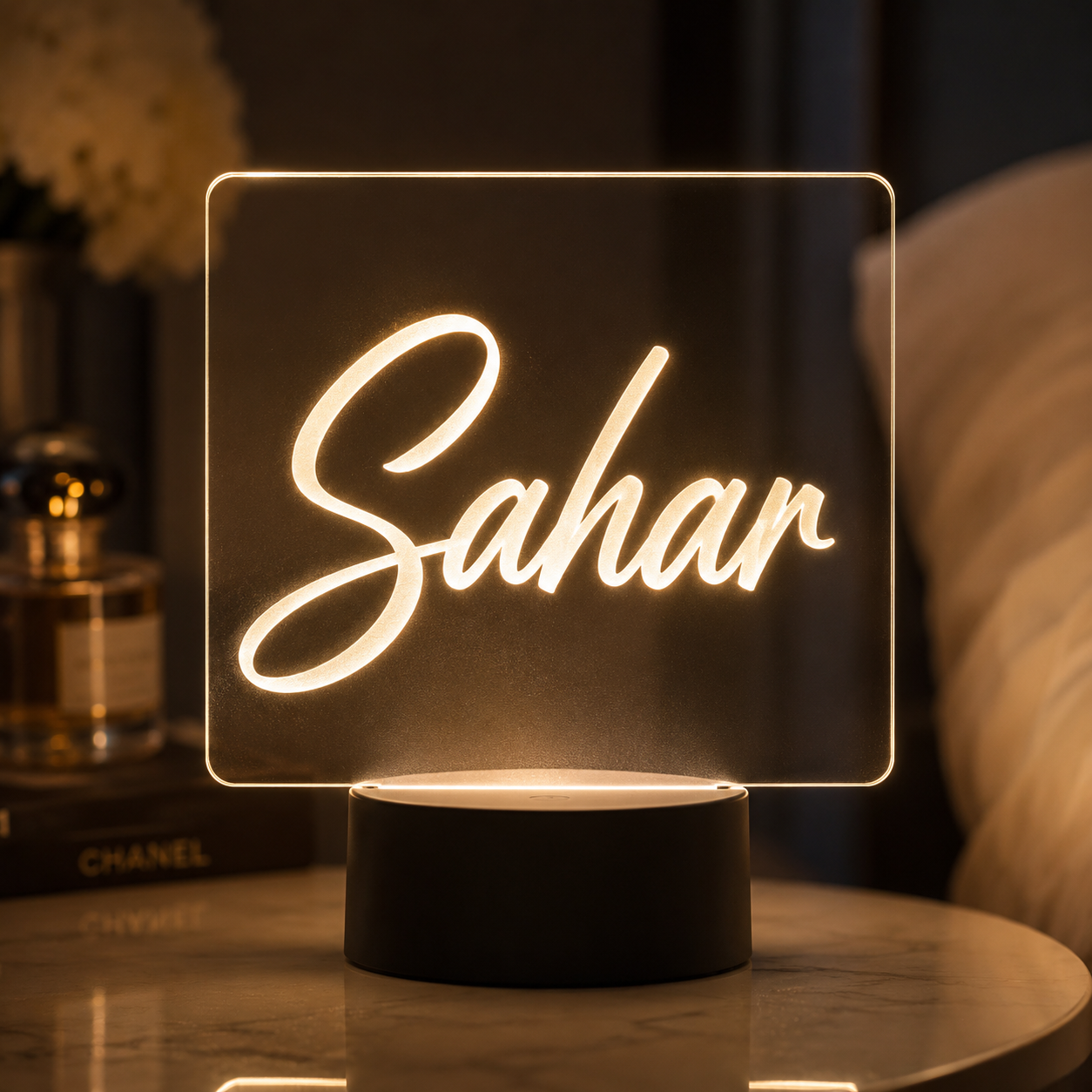 Lampe Personnalisée – Prénom Rectangulaire Français