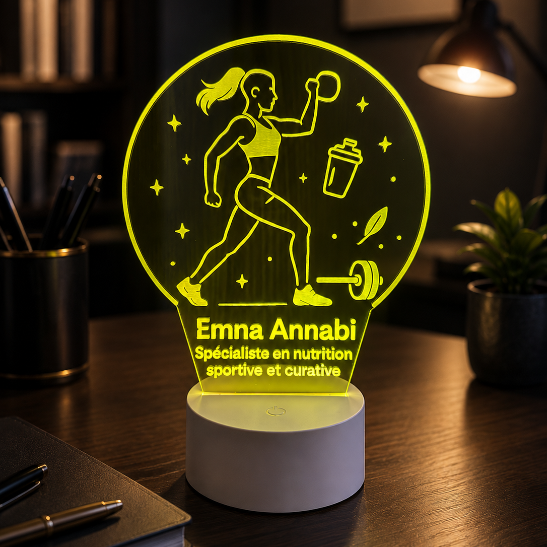 Lampe Personnalisée – Nutritionniste Sportive
