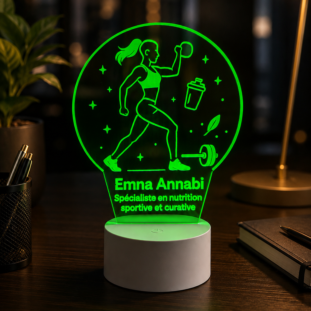 Lampe Personnalisée – Nutritionniste Sportive