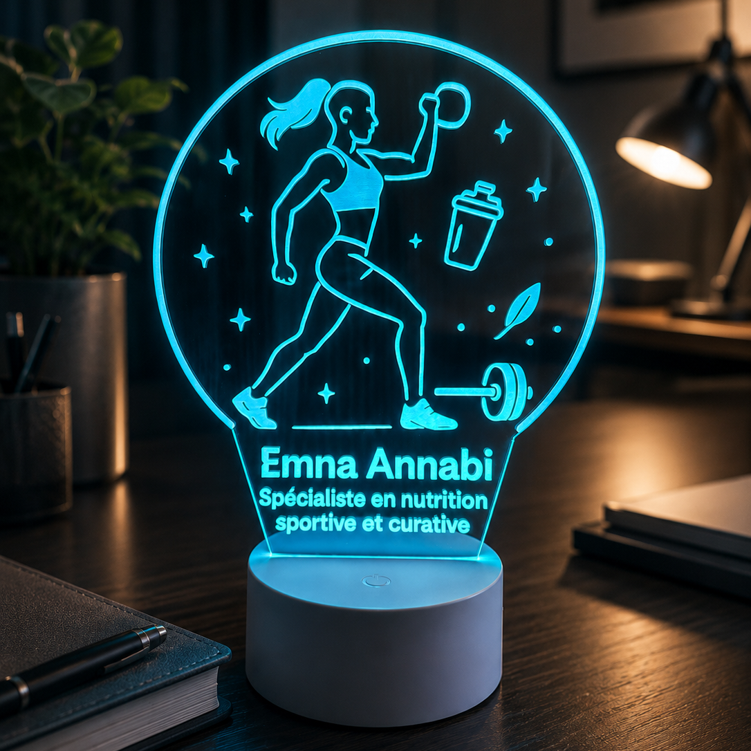 Lampe Personnalisée – Nutritionniste Sportive