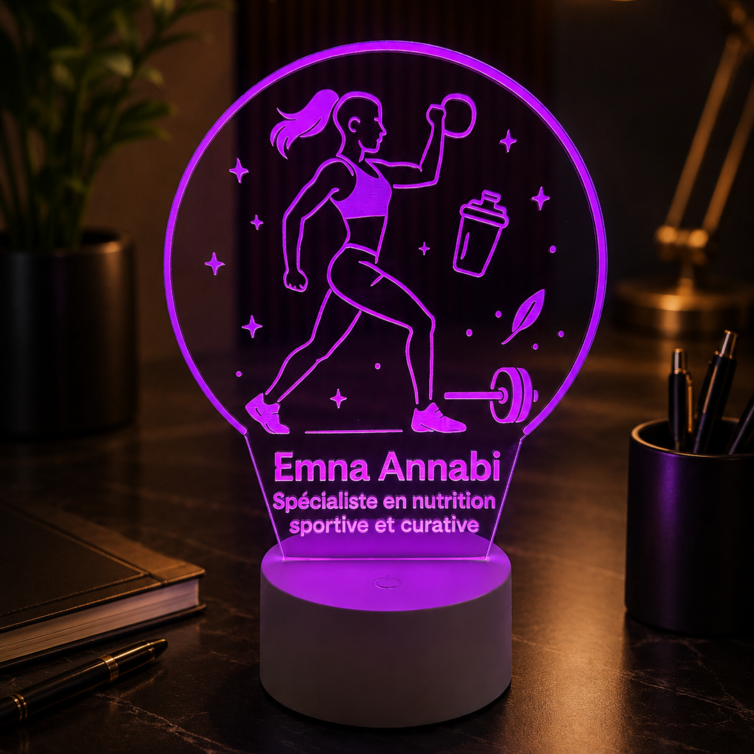 Lampe Personnalisée – Nutritionniste Sportive