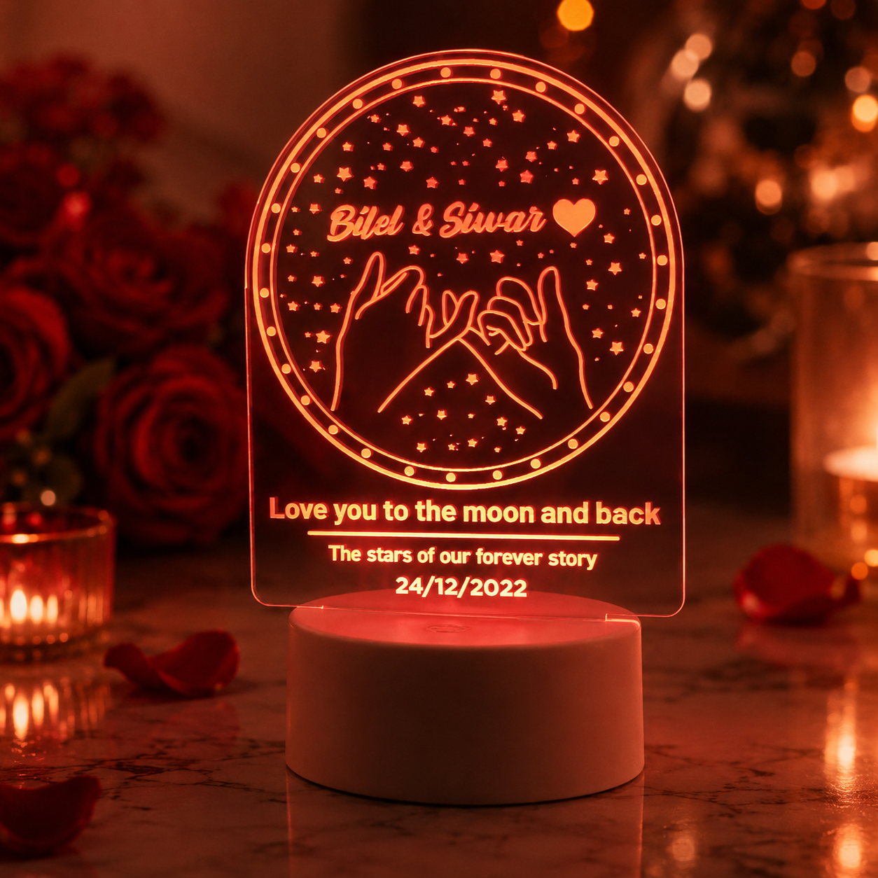 Lampe Personnalisée – Promesse Étoilée