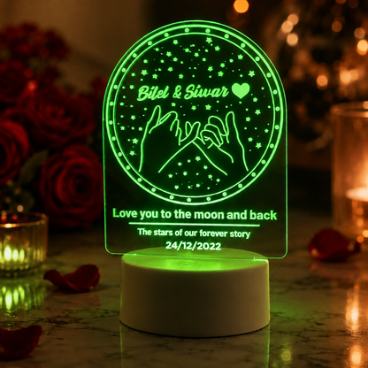 Lampe Personnalisée – Promesse Étoilée
