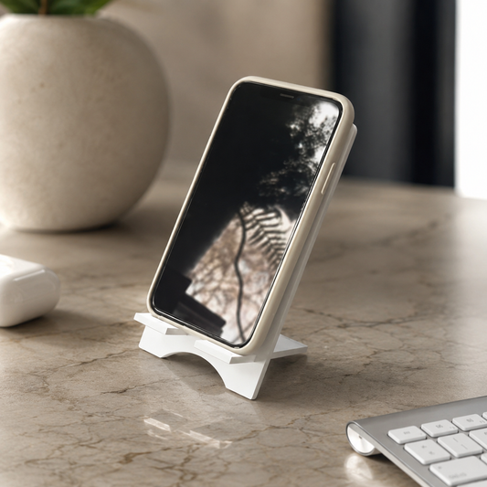 Support de Téléphone en Plexiglass Blanc