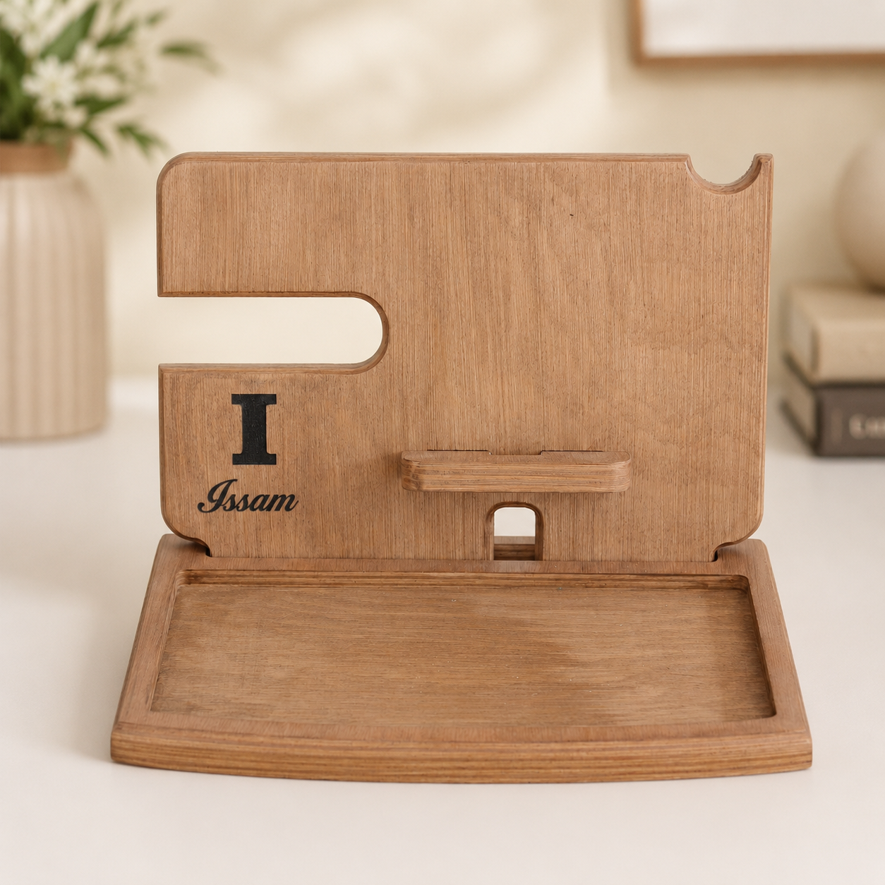 Support de Téléphone en bois Personnalisé