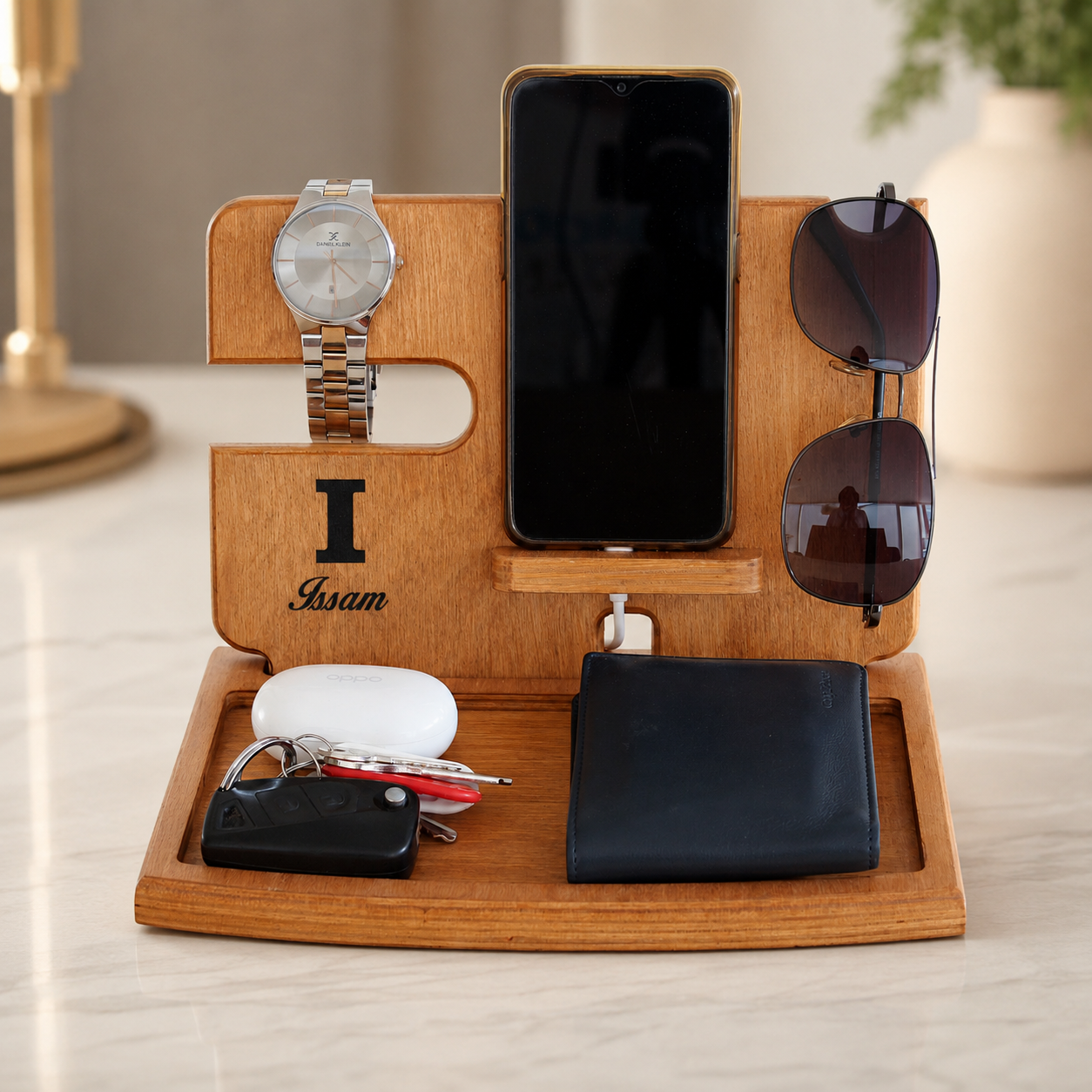 Support de Téléphone en bois Personnalisé