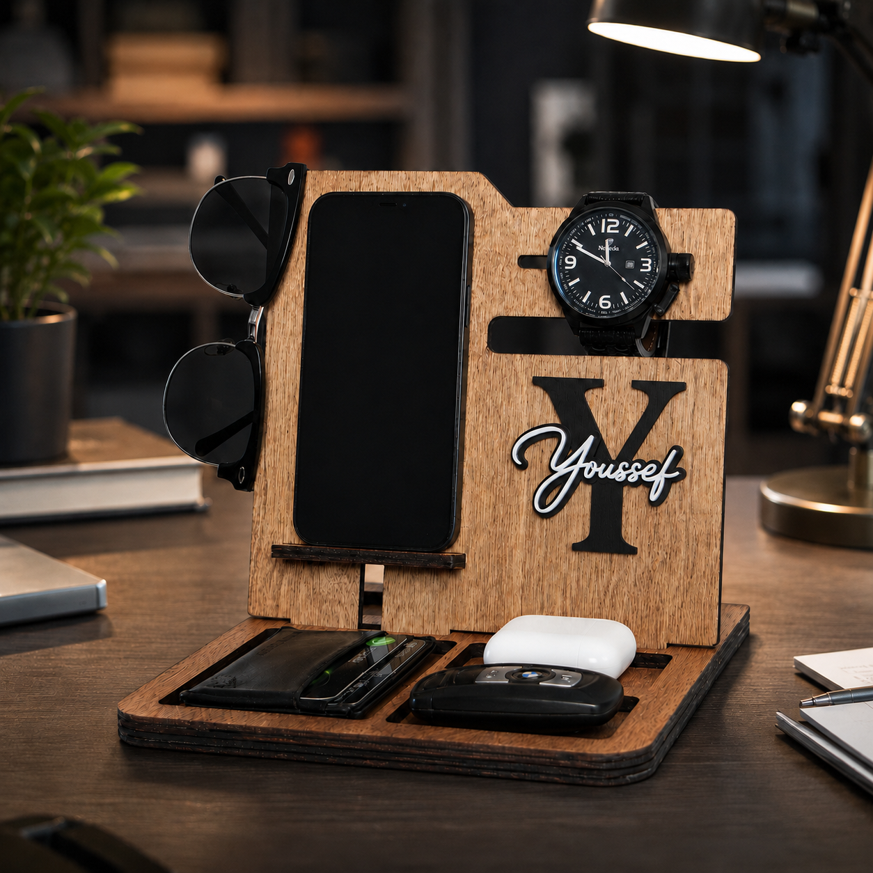 Support de Téléphone en bois Personnalisé
