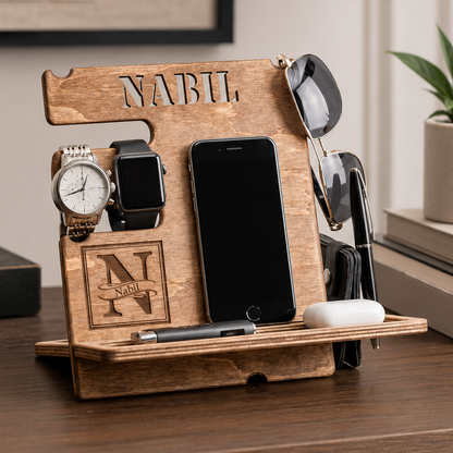 Support de Téléphone en bois Personnalisé