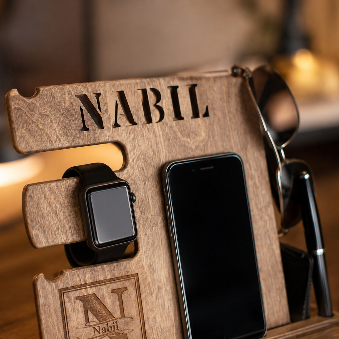 Support de Téléphone en bois Personnalisé