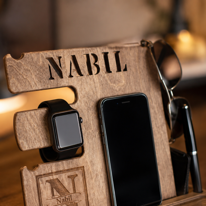 Support de Téléphone en bois Personnalisé